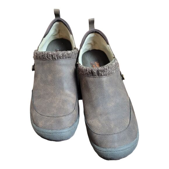 JSport by Jambu ALICE Loafers Shoes Womens Size 7M Brown Fur Winter Slip‎ On - Picture 1 of 7